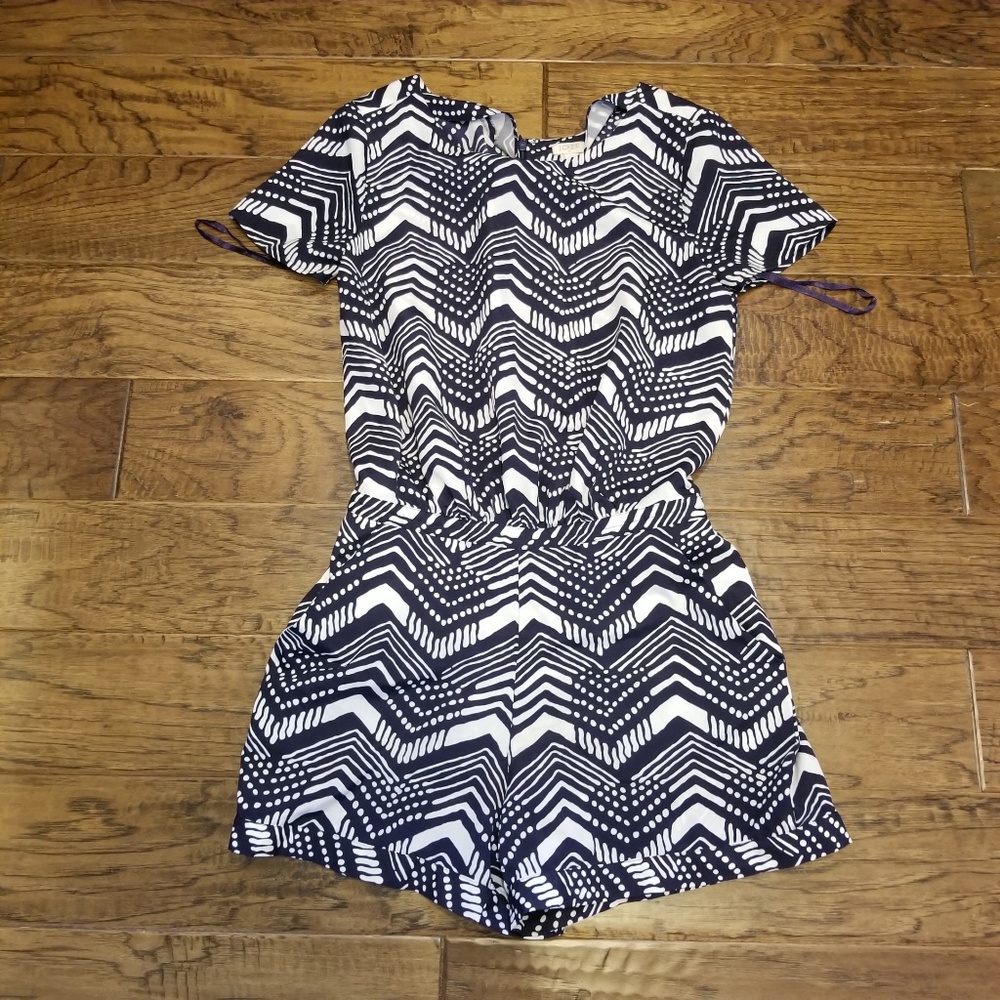 J. Crew Chevron Romper - 2 - Like New
